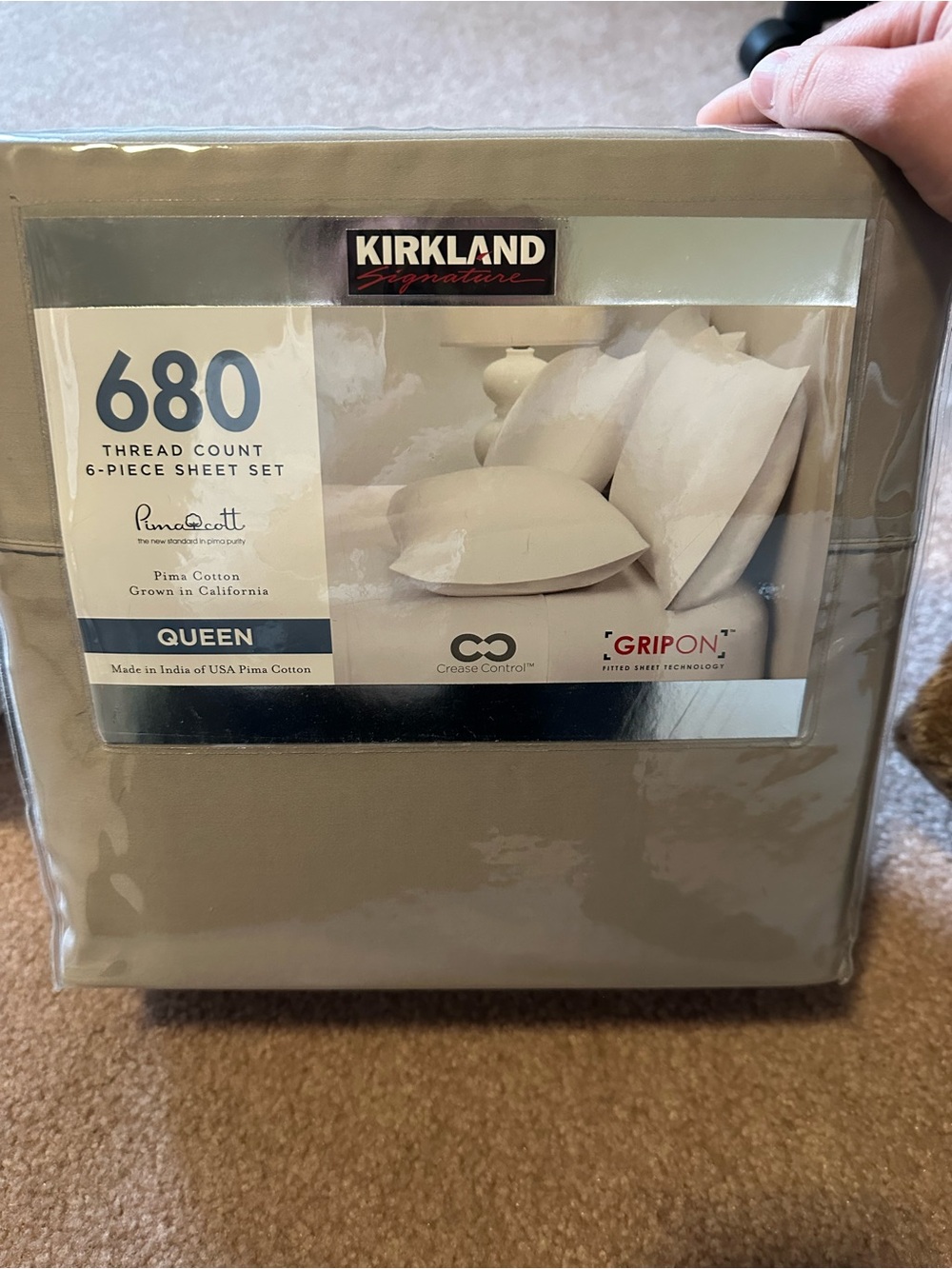Signature 680 Thread Count Queen 6-Piece Sheet Set - Alloy Grey